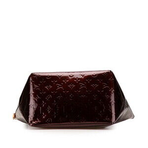 Louis Vuitton Bag Patent Vernis Leather Purple Shoulder Amarante Bellevue